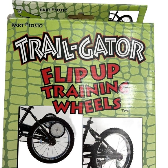 Trail Gator Flip Up Training Wheels Fold Up 12"-20" Black Adjustable Kids Biking - Picture 3 of 12